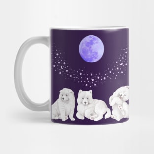 Samoyed Dogs Galaxy Mug